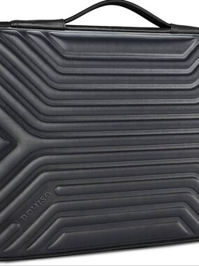 Domiso Textured Laptop Sleeve in Charcoal Gray